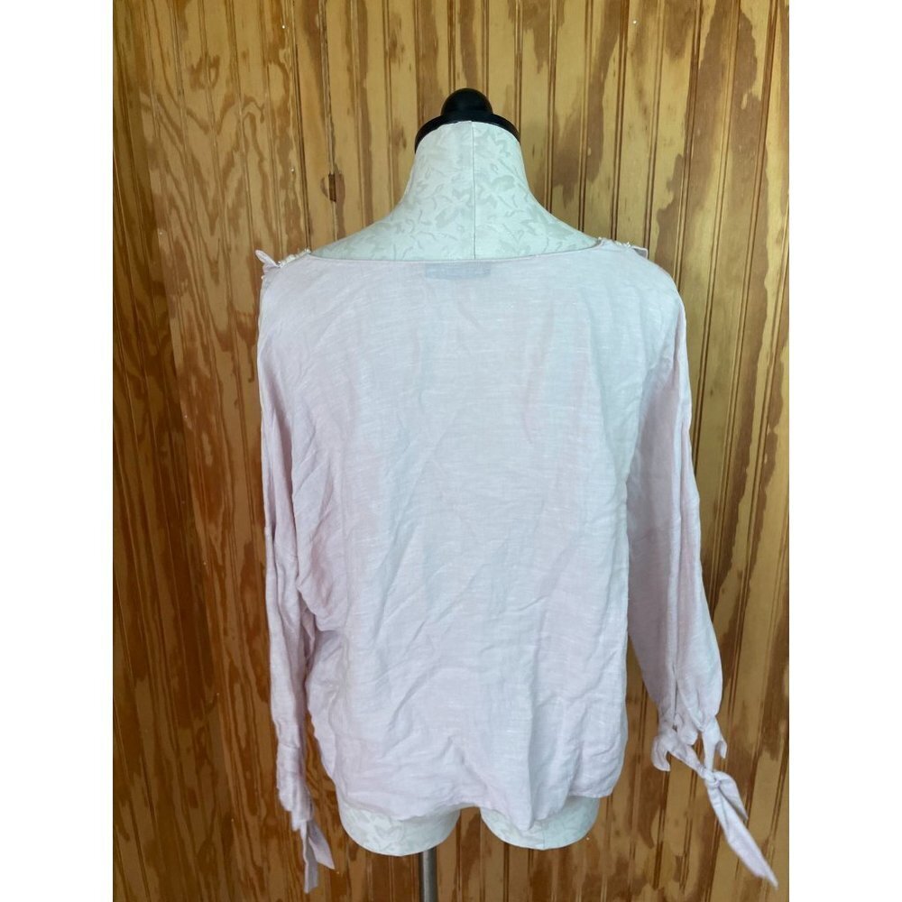 Zara Basic Blouse Pullover Top Ruffle Crochet Tri… - image 2